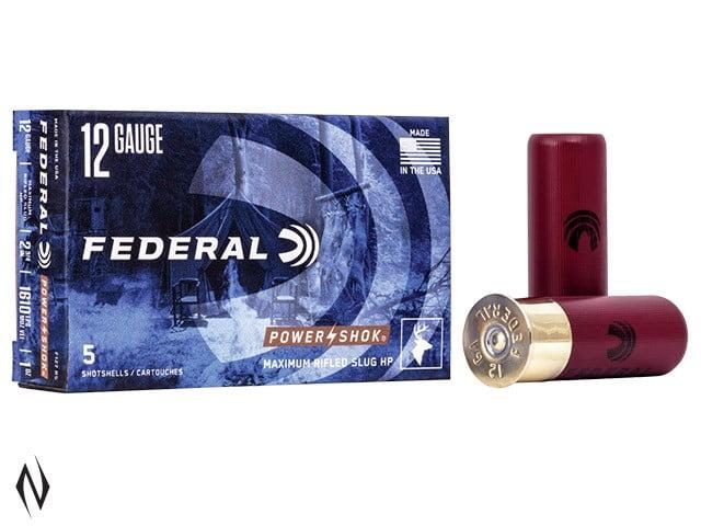 FEDERAL 12GA 1OZ RIFLED SLUG HP 1610FPS 5PK
