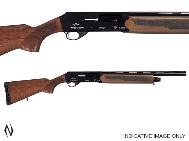 ADLER B220 12G 20" STRAIGHT PULL SHOTGUN 5 SHOT WOOD BLACK