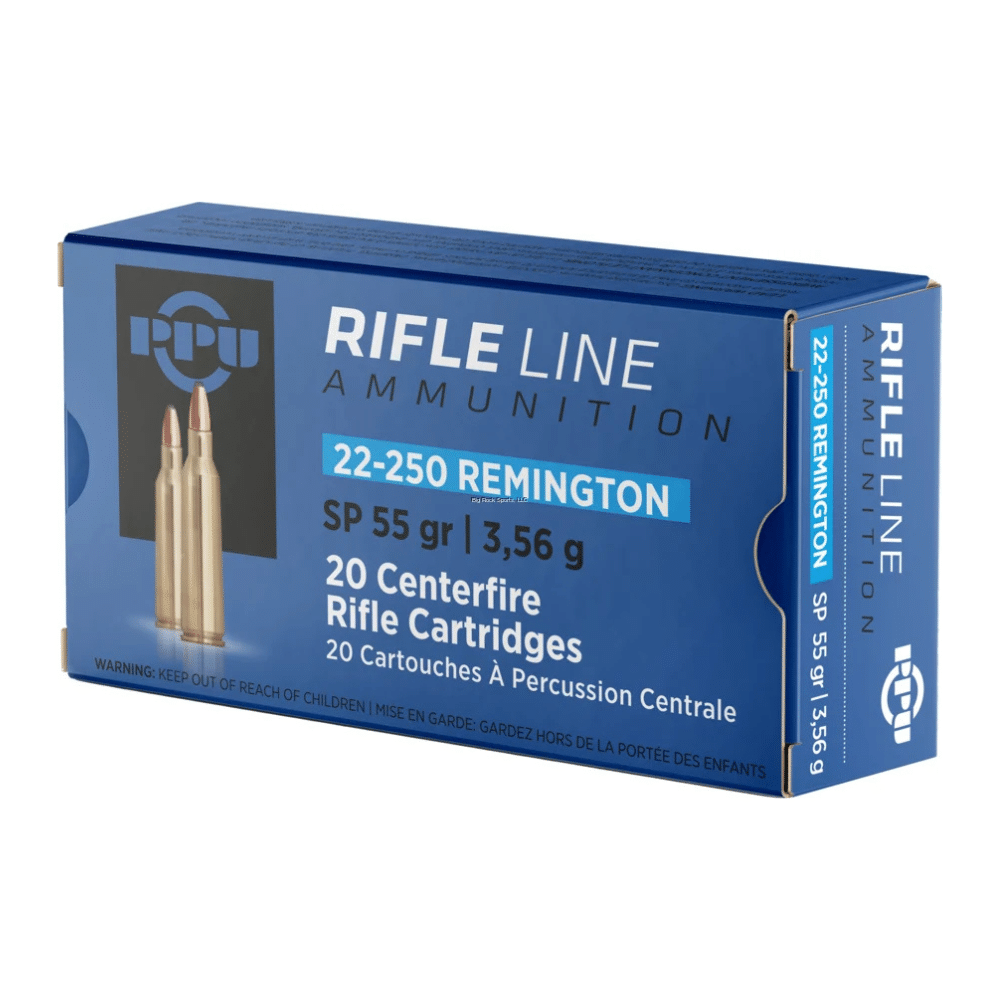 PPU 22-250REM 55GR SP 20PK